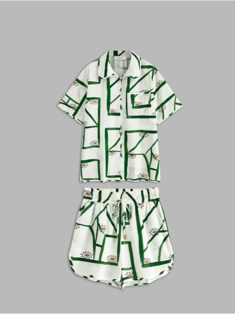 Commense Print Drawstring Shorts Set Size Small - Picture 4 of 9